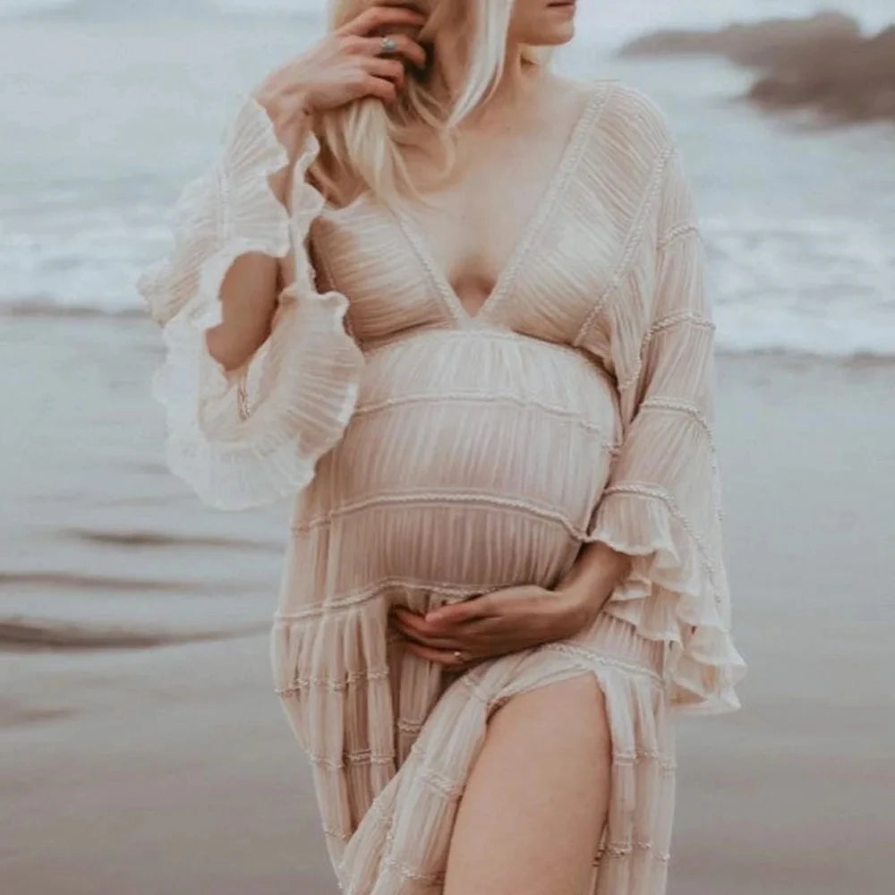 Schwangerschaftskleid – Elegant & Bequem! Perfekt für werdende Mamas, die Stil und Komfort lieben! 🤰✨