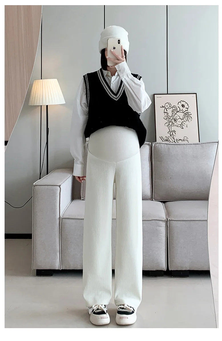 🤰 Frühling/Herbst Umstands-Hose – Straight Fit & Weit geschnitten