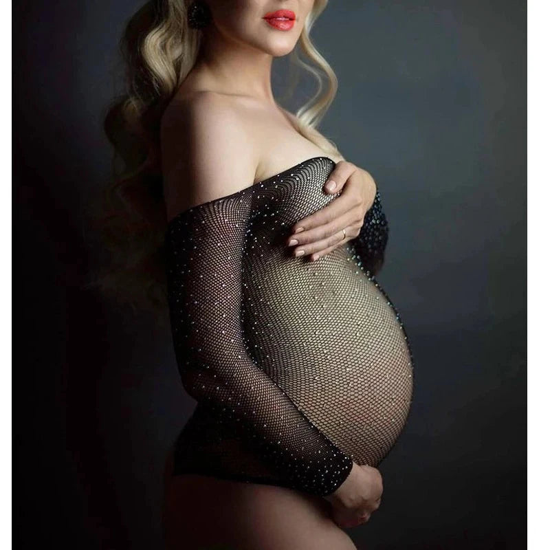 ✨ Strass-Body für Schwangere – Perfekt für Fotoshootings