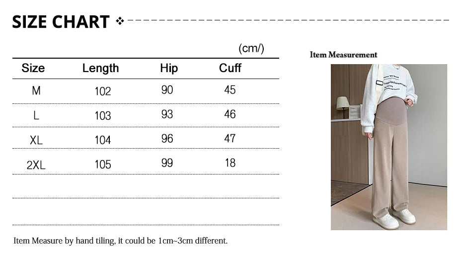🤰 Frühling/Herbst Umstands-Hose – Straight Fit & Weit geschnitten