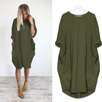 🌸 Casual Herbst-Kleid für Schwangere – Locker & Bequem