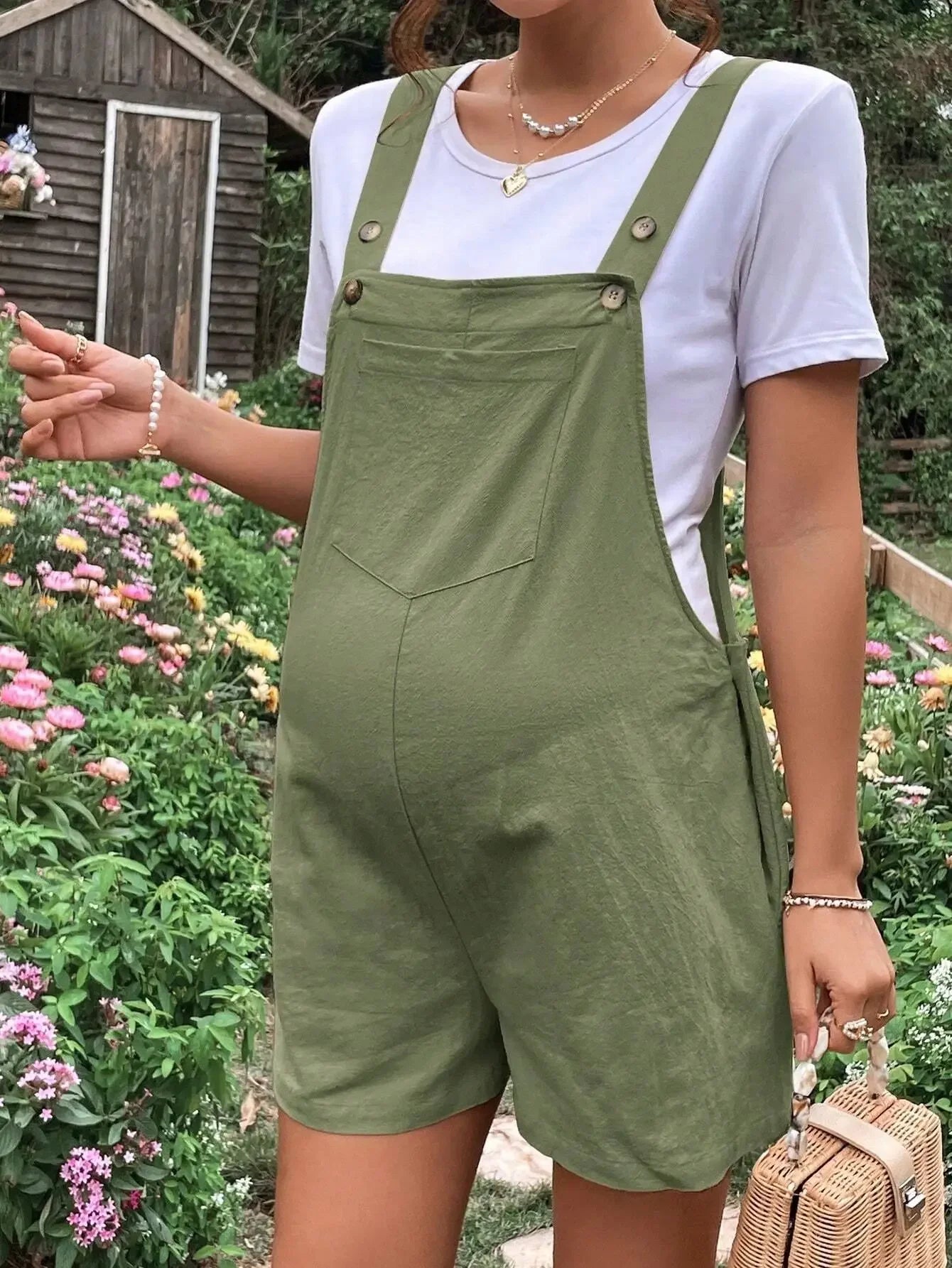 🤰 Umstands-Jumpsuit – Knielang, Sommer & Plus Size