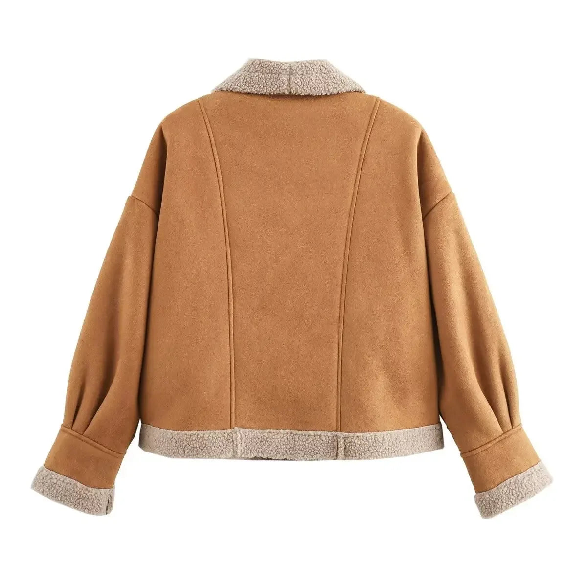 💕 Loose Fit Umstandsjacke – Fleece gefüttert, Herbst/Winter Outfit
