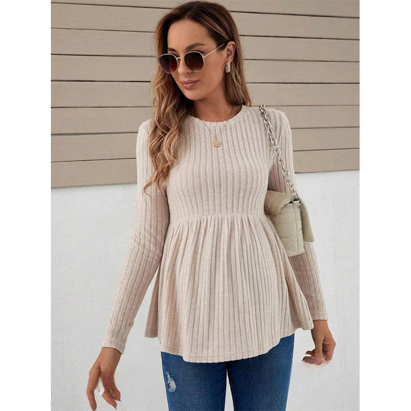 ✨ Strick-Longsleeve für Mamas – Komfortabel & Trendy