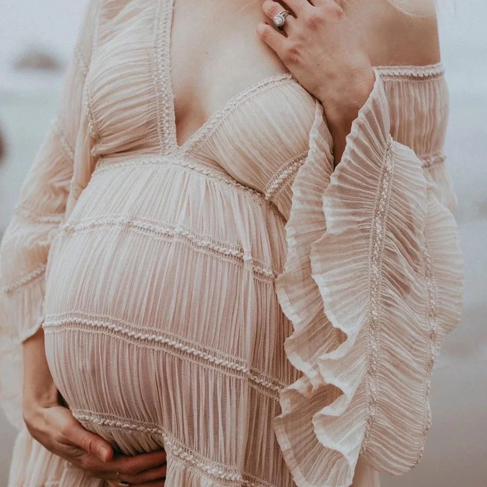 Schwangerschaftskleid – Elegant & Bequem! Perfekt für werdende Mamas, die Stil und Komfort lieben! 🤰✨