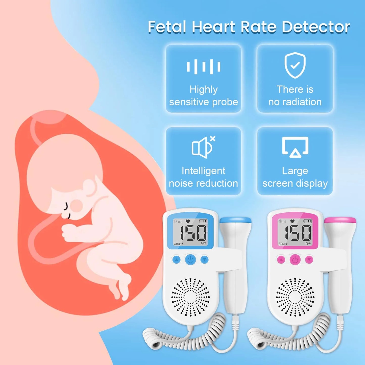 Herzfrequenz Monitor – Baby Heartbeat Detector für Zuhause 🤰👶