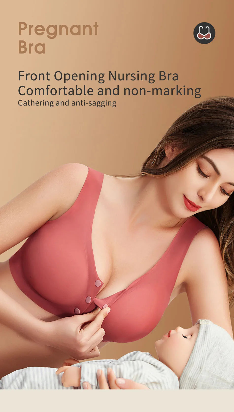 👶 Praktischer Still-BH für Damen – Front-Opening, Leicht & Komfortabel ohne Bügel