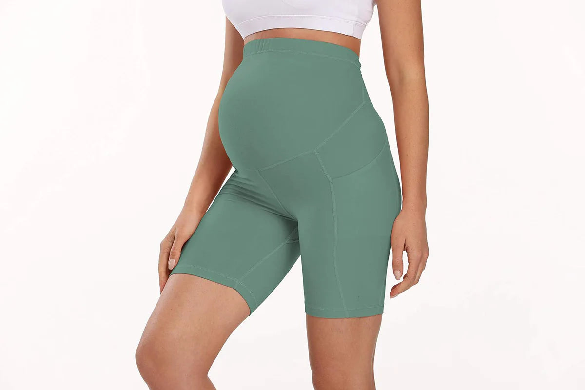 🩳 Schwangerschafts-Shorts – Bequeme Alltag & Yoga & Fitness Umstands-Leggings kurze Hose