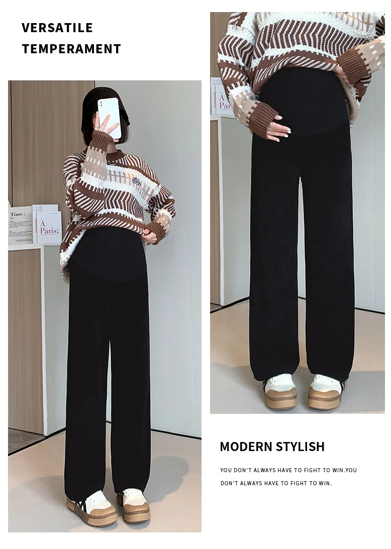 🤰 Frühling/Herbst Umstands-Hose – Straight Fit & Weit geschnitten