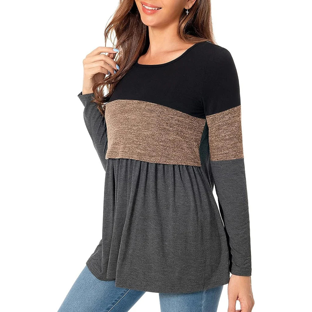 💕 Umstands-Langarmshirt – Bequem, trendy & für Schwangerschaft & Stillen