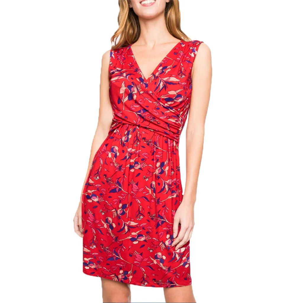 🤰 Sommer Umstands- & Stillkleid – Bedruckt, Ärmellos & V-Ausschnitt