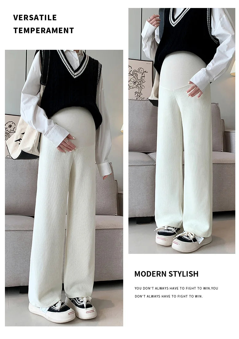 🤰 Frühling/Herbst Umstands-Hose – Straight Fit & Weit geschnitten