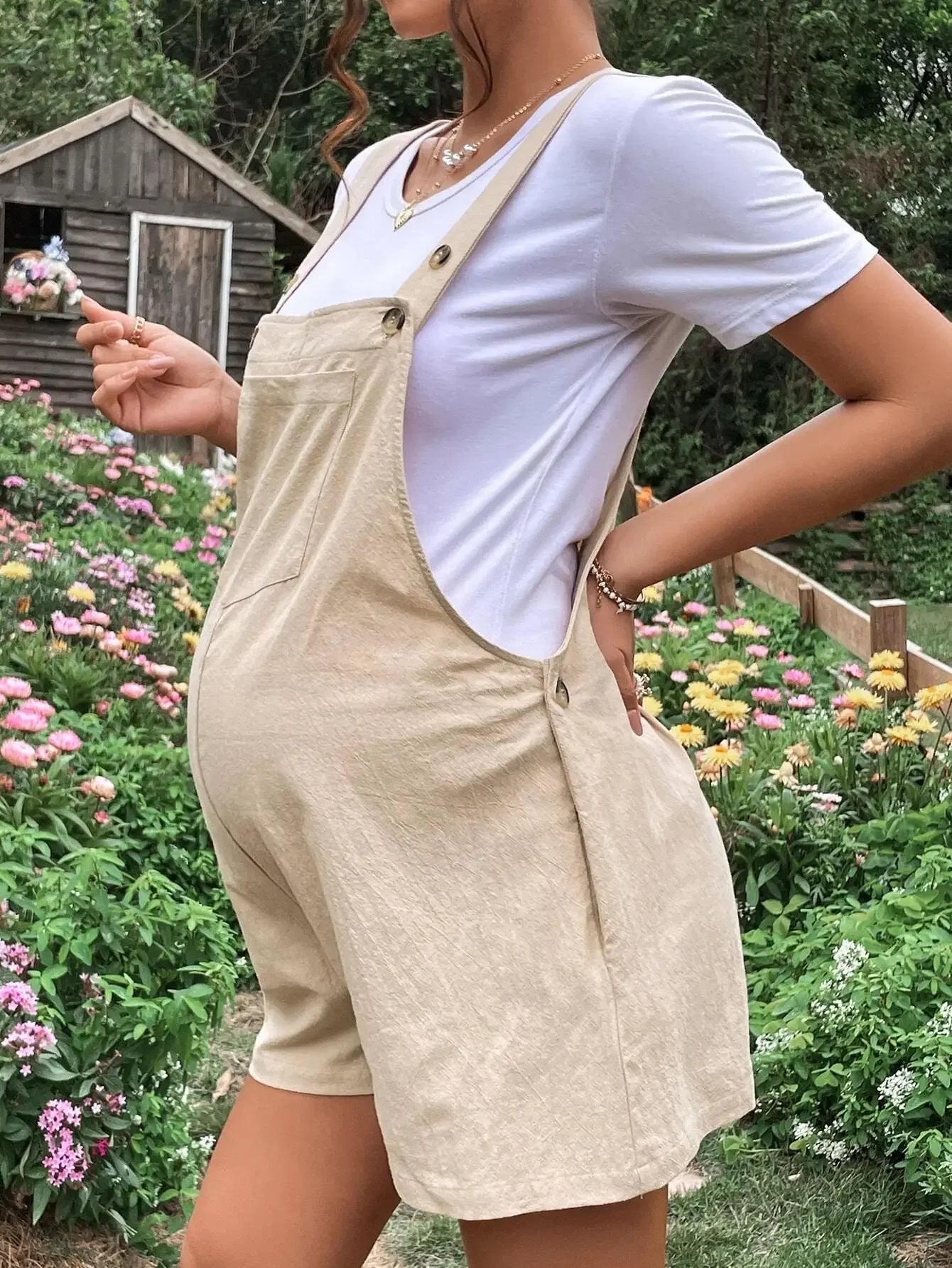 🤰 Umstands-Jumpsuit – Knielang, Sommer & Plus Size