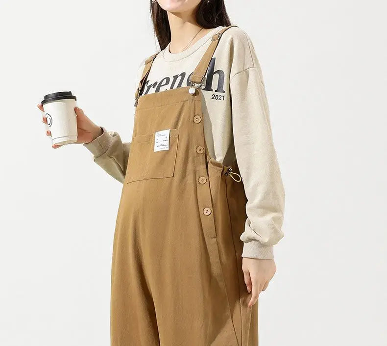 🌸 Loose Fit Schwangerschafts-Overall – Stylisch & Praktisch