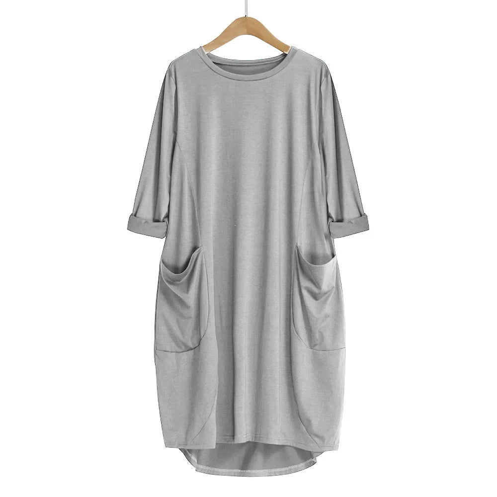 🌸 Casual Herbst-Kleid für Schwangere – Locker & Bequem