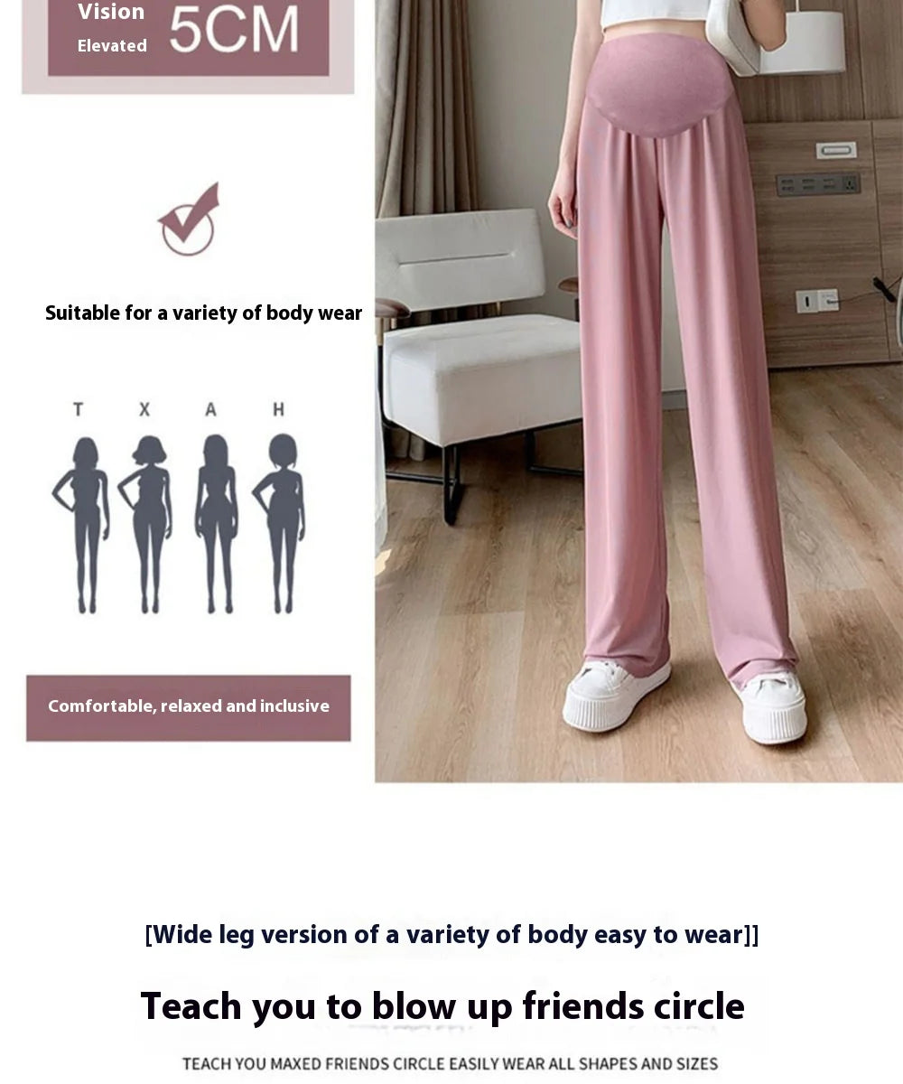 ✨ Sommer Umstandshose für Damen – Leicht, Weit & Mit Taschen 👖🌸 Luftige Ice-Silk Hose in großen Größen – perfekt für draußen & den Alltag 🌞🤰