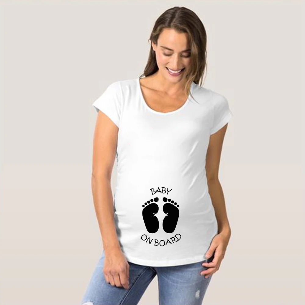 🤰 Beliebtes Umstands-T-Shirt – Lustiger Print für trendige Mamas