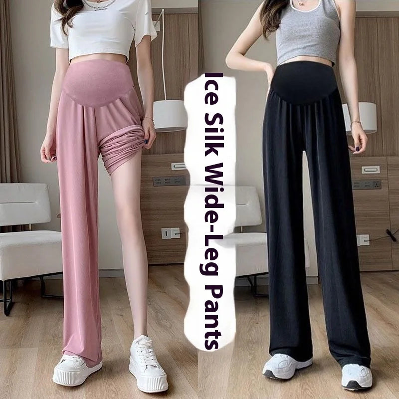 ✨ Sommer Umstandshose für Damen – Leicht, Weit & Mit Taschen 👖🌸 Luftige Ice-Silk Hose in großen Größen – perfekt für draußen & den Alltag 🌞🤰