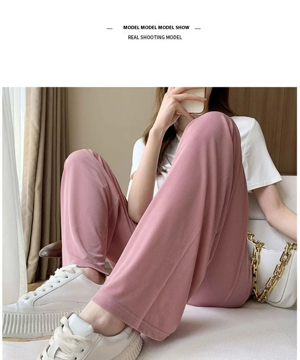 ✨ Sommer Umstandshose für Damen – Leicht, Weit & Mit Taschen 👖🌸 Luftige Ice-Silk Hose in großen Größen – perfekt für draußen & den Alltag 🌞🤰