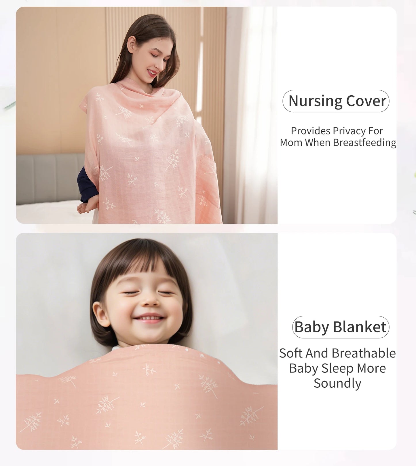 🌸 Stilltuch & Babydecke für Mamas 🤱💖