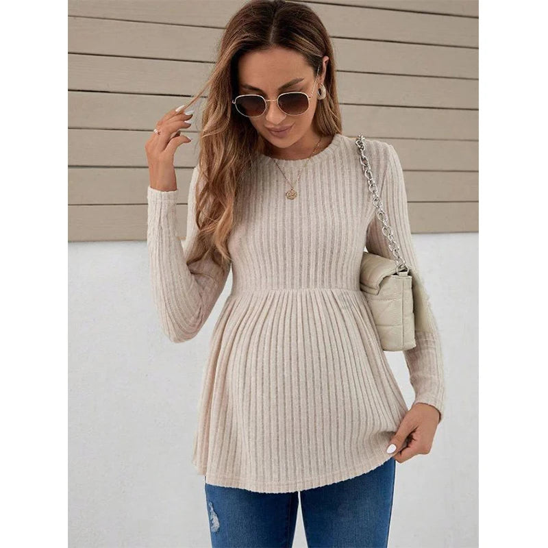 ✨ Strick-Longsleeve für Mamas – Komfortabel & Trendy
