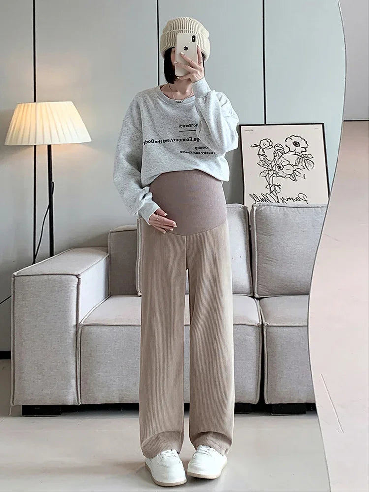 🤰 Frühling/Herbst Umstands-Hose – Straight Fit & Weit geschnitten