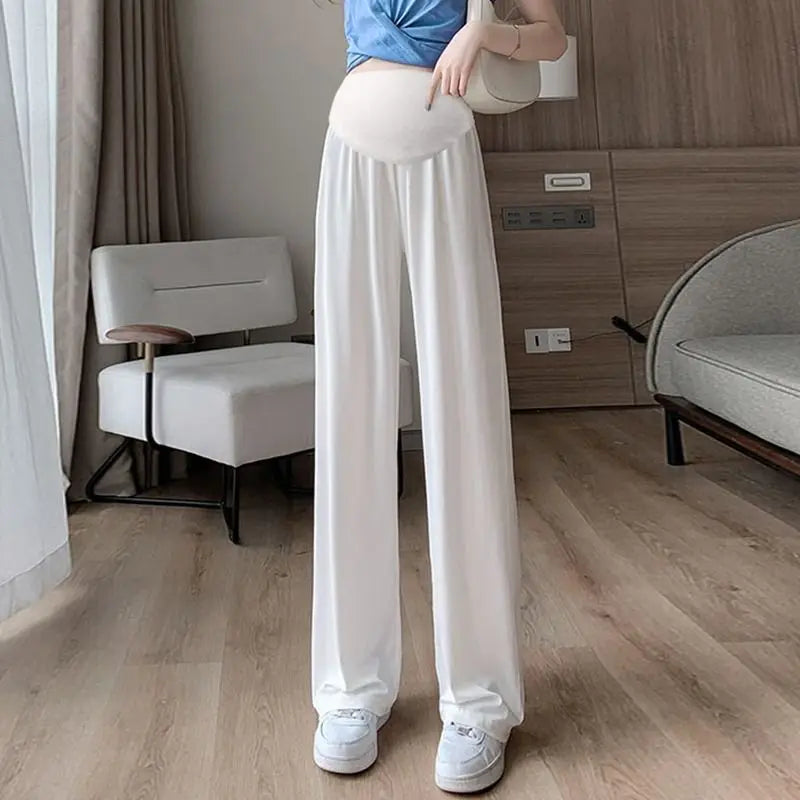 ✨ Sommer Umstandshose für Damen – Leicht, Weit & Mit Taschen 👖🌸 Luftige Ice-Silk Hose in großen Größen – perfekt für draußen & den Alltag 🌞🤰