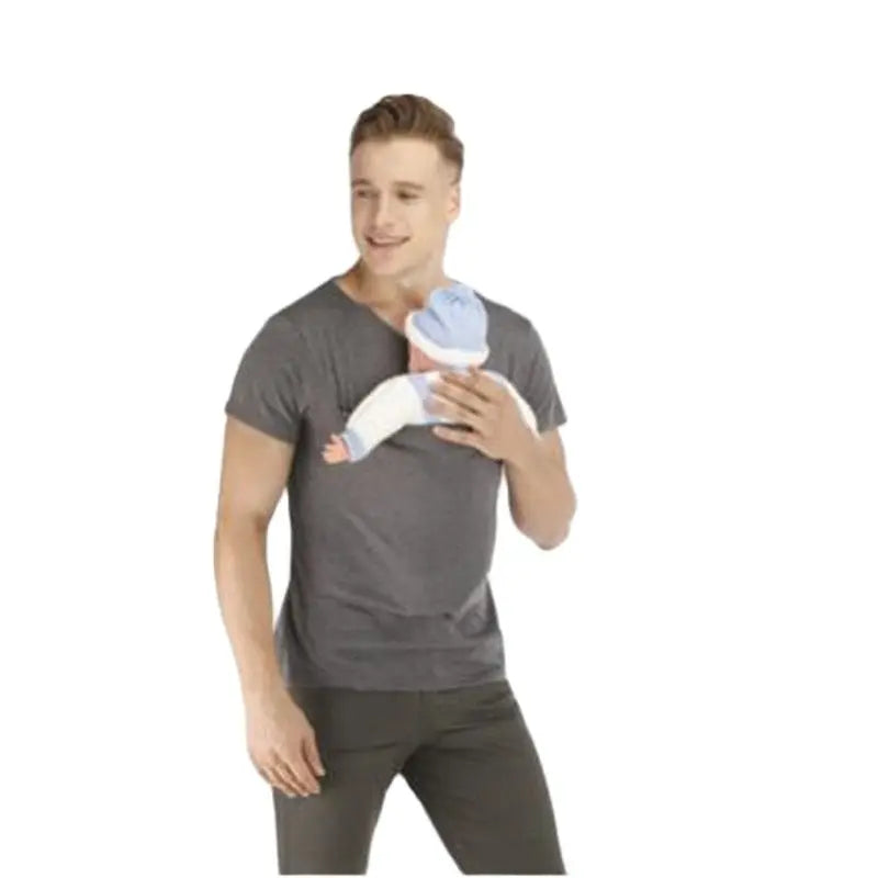 🤰👨‍🍼 Känguru-Tasche T-Shirt – Babytrage & Sommer Umstands-/Elternshirt für Mama oder Papa