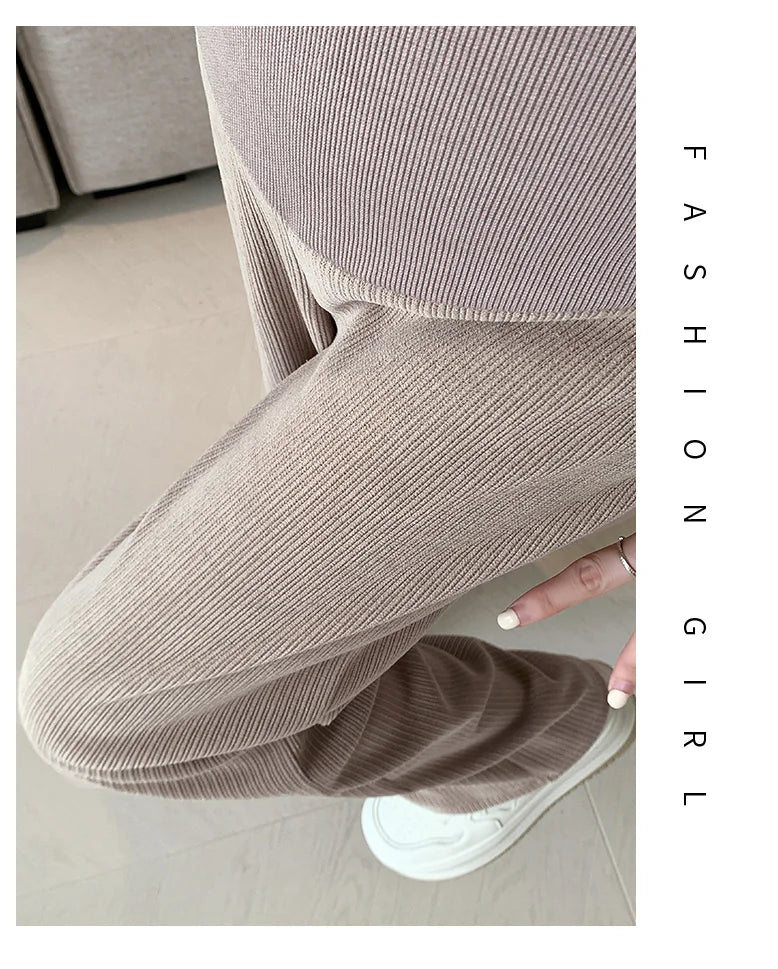 🤰 Frühling/Herbst Umstands-Hose – Straight Fit & Weit geschnitten