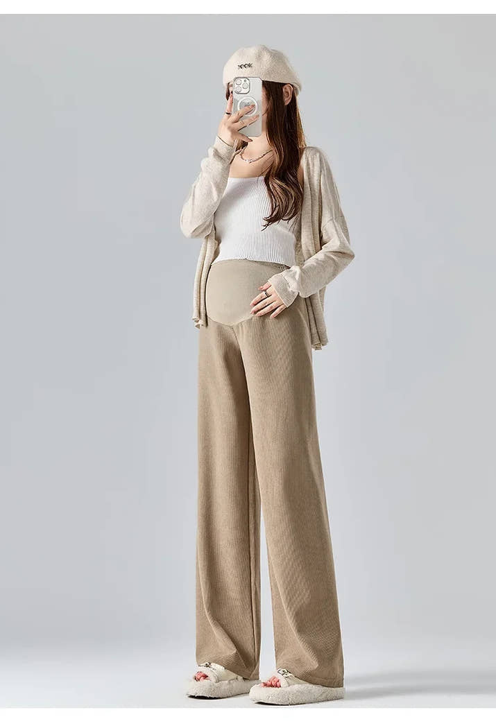 🤰Herbst/Winter Umstands-Hose – Weit & Bequem mit Elastikbund