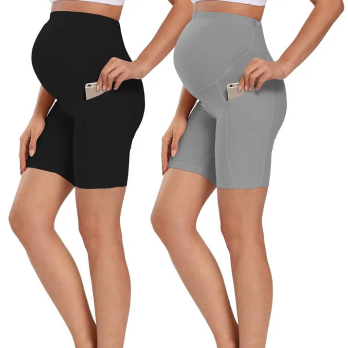 🩳 Schwangerschafts-Shorts – Bequeme Alltag & Yoga & Fitness Umstands-Leggings kurze Hose