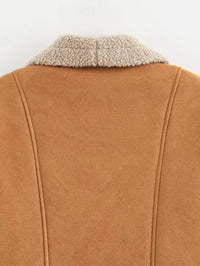 💕 Loose Fit Umstandsjacke – Fleece gefüttert, Herbst/Winter Outfit