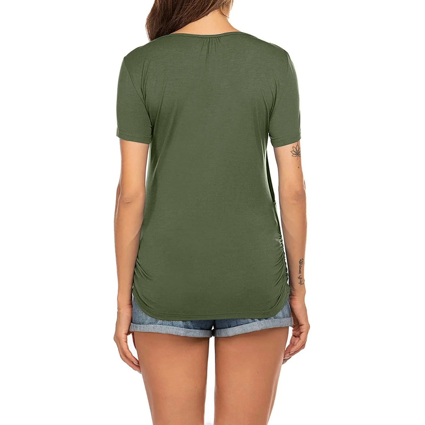 🤰 Umstands- & Stillshirt – Kurzarm, Sommer & Einfarbig