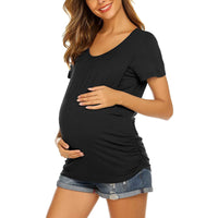 🤰 Umstands- & Stillshirt – Kurzarm, Sommer & Einfarbig