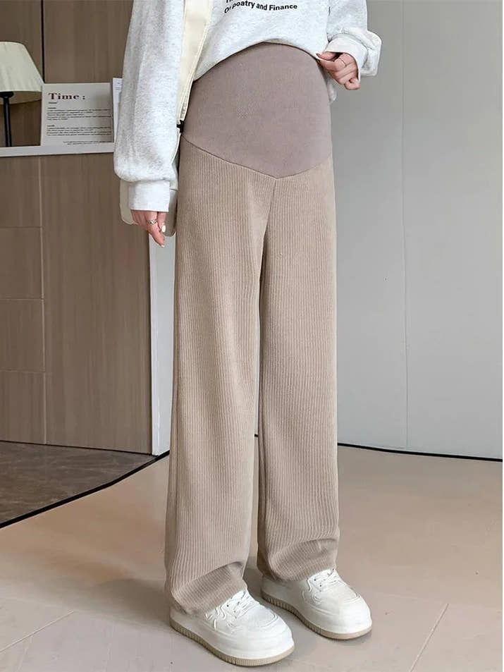 🤰 Frühling/Herbst Umstands-Hose – Straight Fit & Weit geschnitten