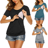 🤰 Umstands- & Stillshirt – Kurzarm, Sommer & Einfarbig