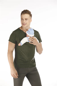 🤰👨‍🍼 Känguru-Tasche T-Shirt – Babytrage & Sommer Umstands-/Elternshirt für Mama oder Papa