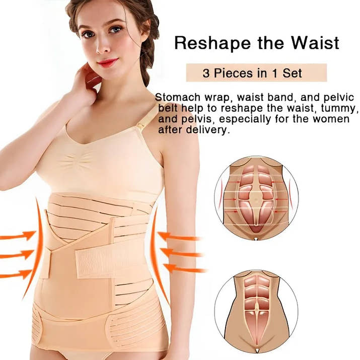🌸 3-teiliges Korsett für Mütter – Body Shaper & Waist Wrap