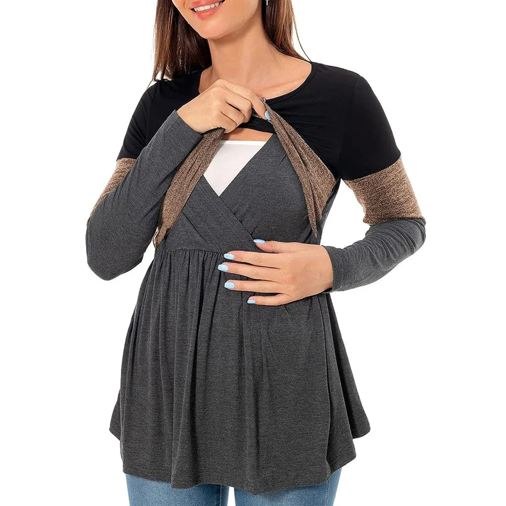 💕 Umstands-Langarmshirt – Bequem, trendy & für Schwangerschaft & Stillen