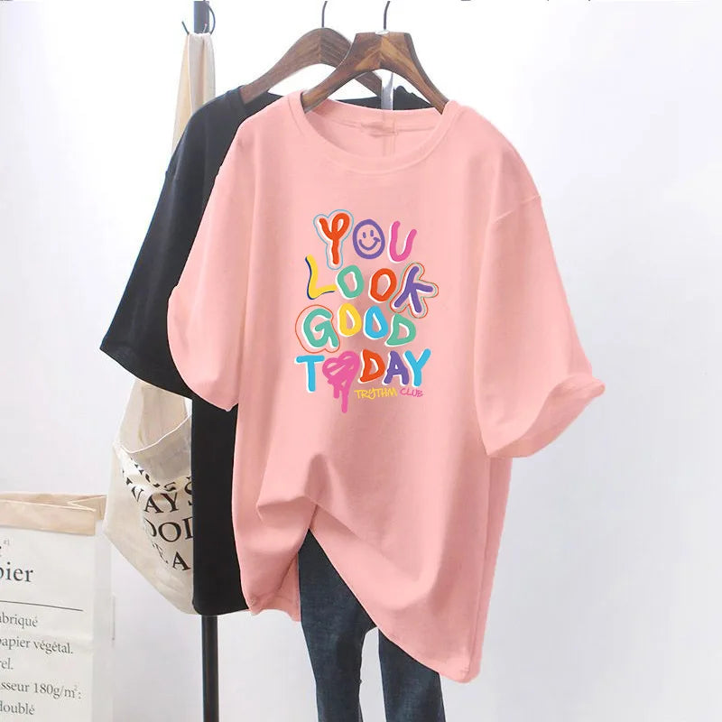 🤰 Schwangerschafts- & Stillshirt – Bequemes Kurzarm T-Shirt mit Rundhals Oberteil modern