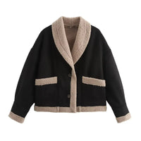 💕 Loose Fit Umstandsjacke – Fleece gefüttert, Herbst/Winter Outfit