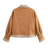💕 Loose Fit Umstandsjacke – Fleece gefüttert, Herbst/Winter Outfit