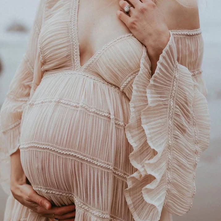 Schwangerschaftskleid – Elegant & Bequem!  Perfekt für werdende Mamas, die Stil und Komfort lieben! 🤰✨