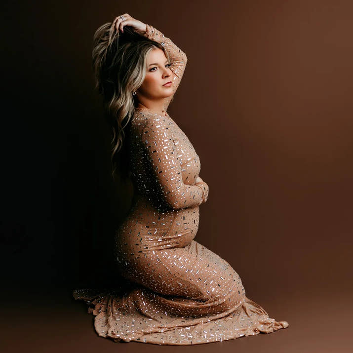 ✨ Sexy Schwangerschaftskleid – Glänzend & Elegante Fotoshootings! ✨