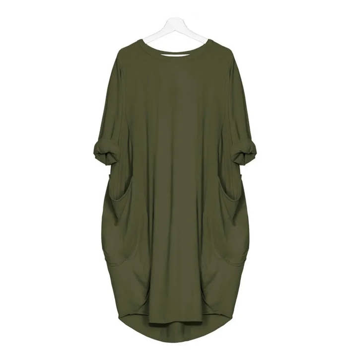 🌸 Casual Herbst-Kleid für Schwangere – Locker & Bequem