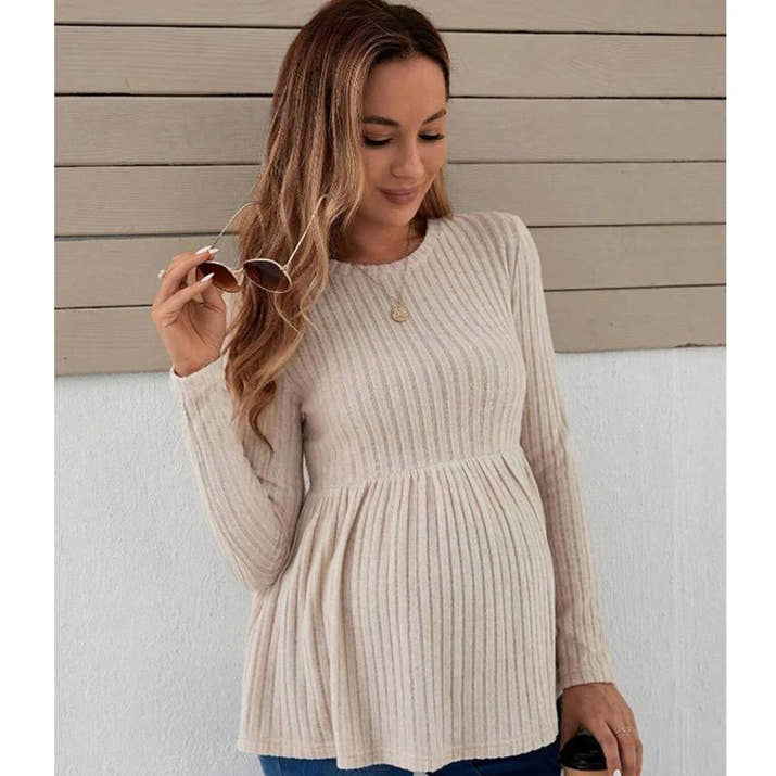 ✨ Strick-Longsleeve für Mamas – Komfortabel & Trendy