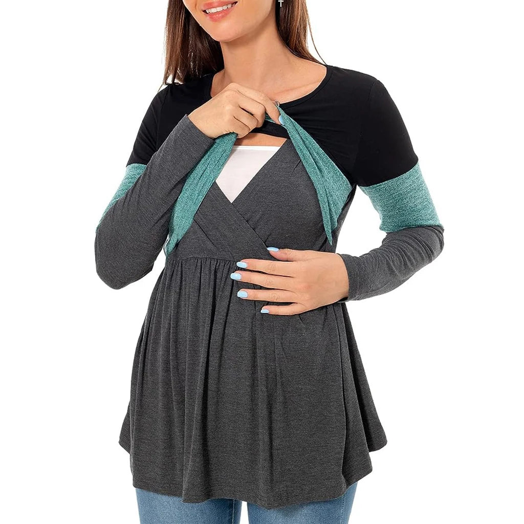 💕 Umstands-Langarmshirt – Bequem, trendy & für Schwangerschaft & Stillen
