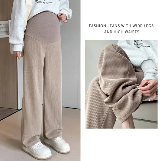 🤰 Frühling/Herbst Umstands-Hose – Straight Fit & Weit geschnitten