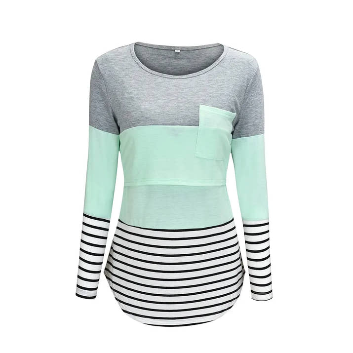 🤰 Umstands- & Stillshirt – Lässig, Gestreift & Langarm