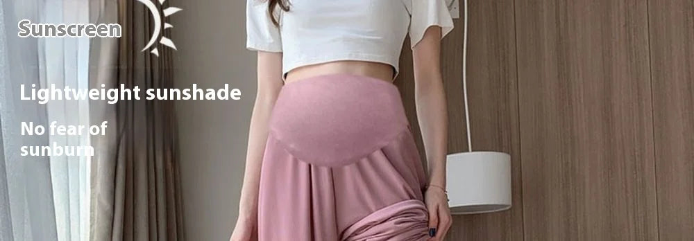 ✨ Sommer Umstandshose für Damen – Leicht, Weit & Mit Taschen 👖🌸 Luftige Ice-Silk Hose in großen Größen – perfekt für draußen & den Alltag 🌞🤰